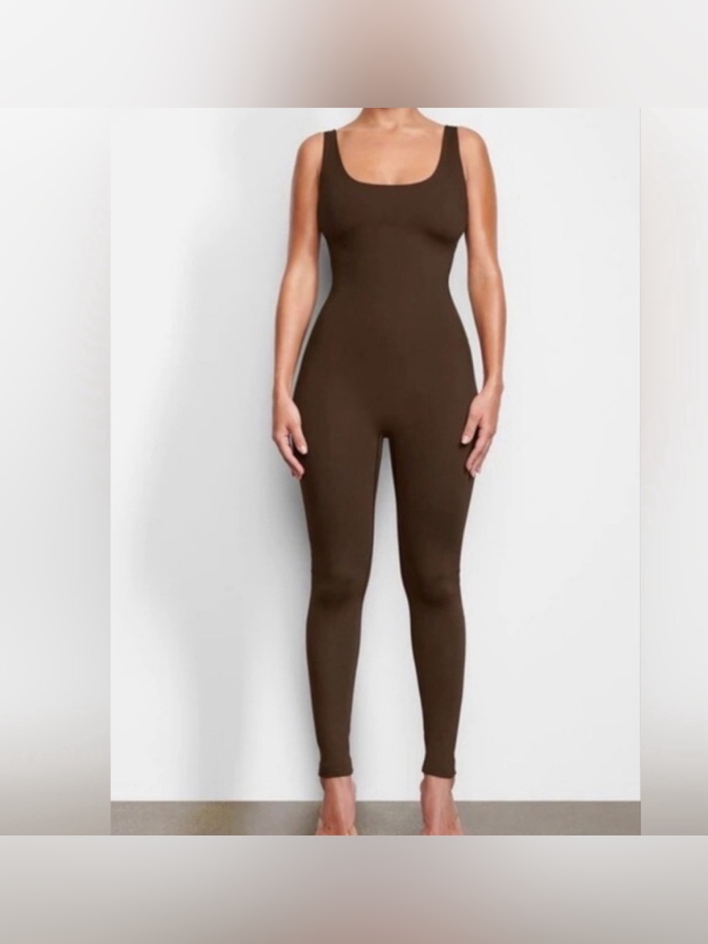 SKIMS All in One Cocoa Brown Onesie Tank Jumpsuit